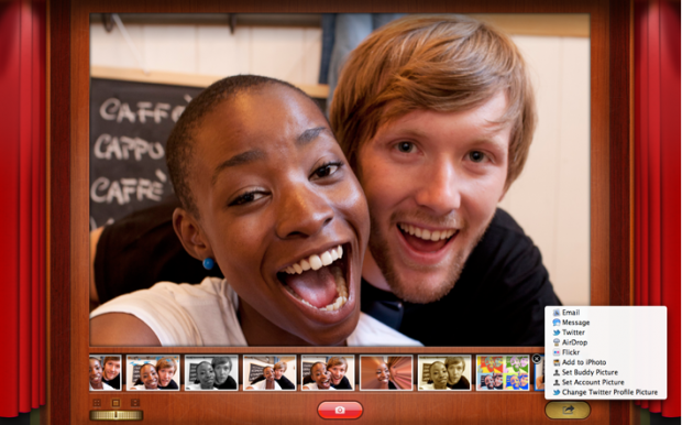 Mac OS X Mountain Lion - Photobooth mit Sharingfunktion (Bild: Apple)